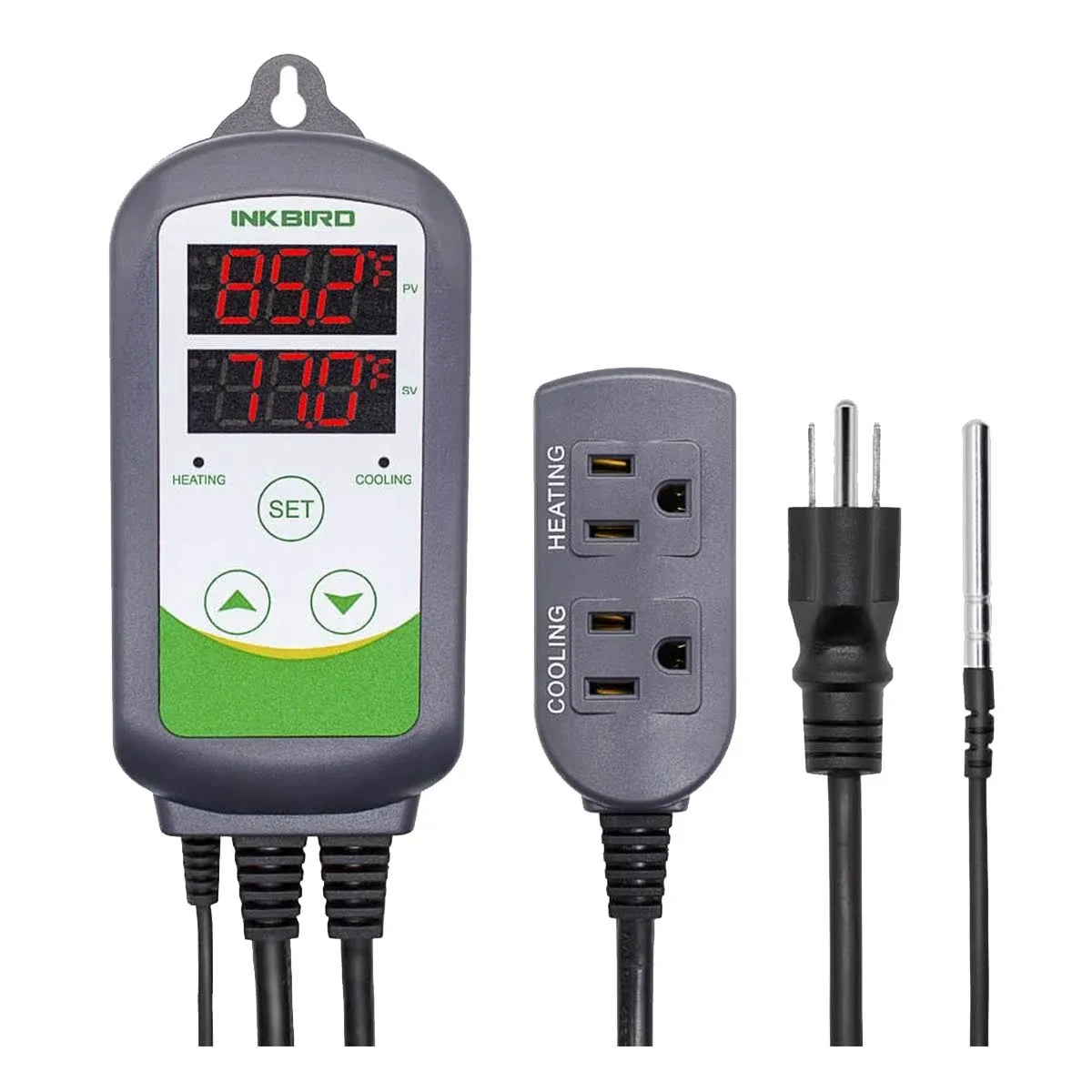 Inkbird ITC-308 Digital Temperature Controller 2-Stage Outlet Thermostat Heating