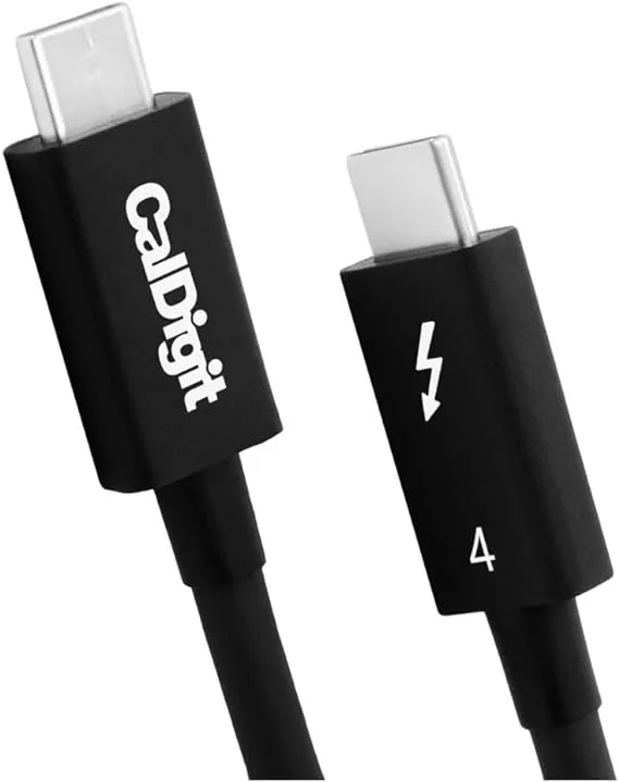 CalDigit [Intel Certified] Thunderbolt 4 Cable - 40Gbps 100W Charging, Compatible with Thunderbolt 3 & USB-C, 2016+ MacBook Pro, Air, 2020+ M1 (0.8 Meter 2.62 Feet, Thunderbolt 4 / USB 4 Cable)