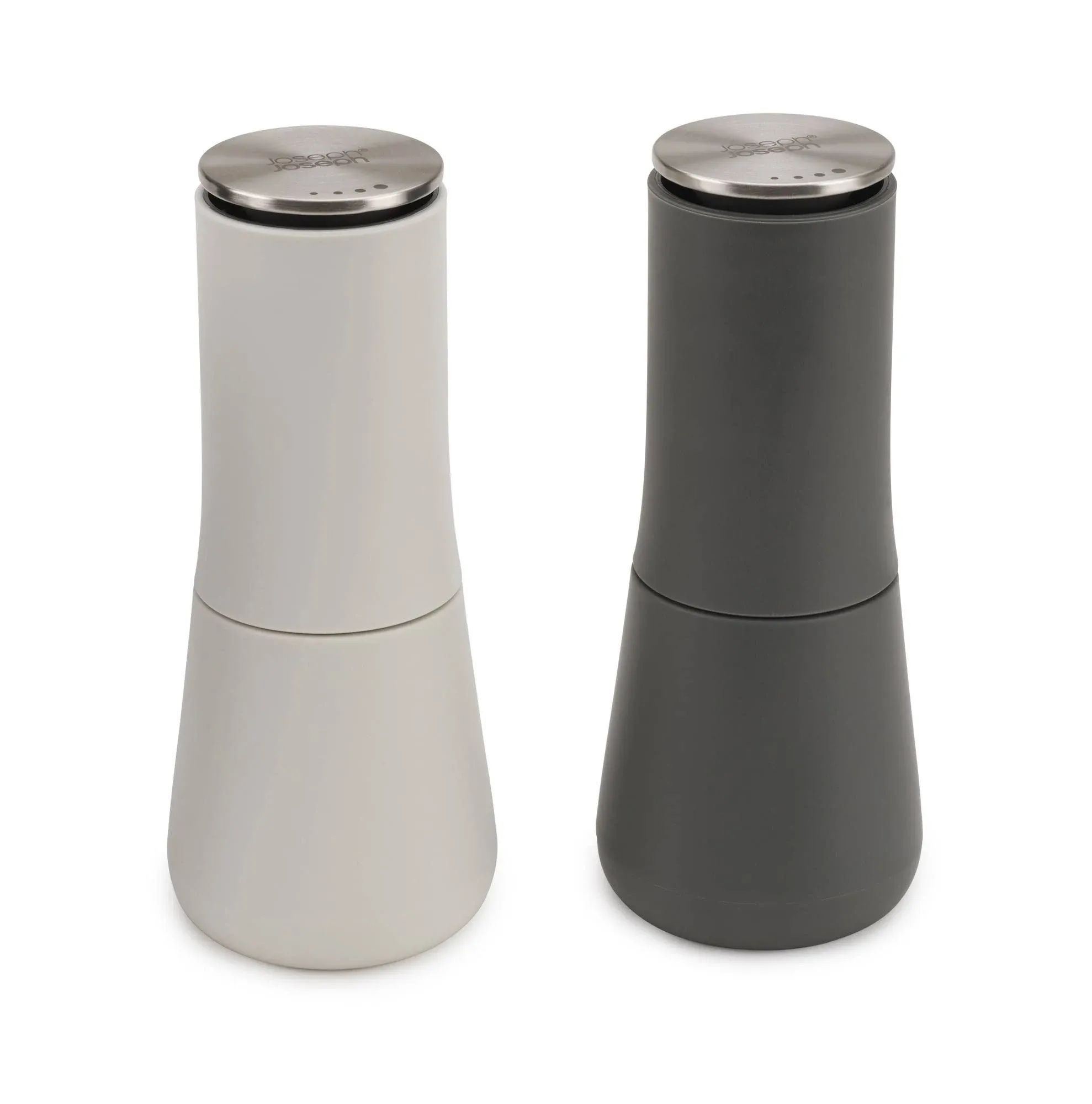 Joseph Joseph Milltop No-Spill Salt & Pepper Mill Set, Black