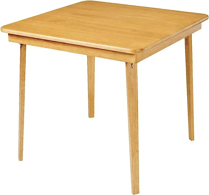 Stakmore Straight Edge Folding Card Table Oak