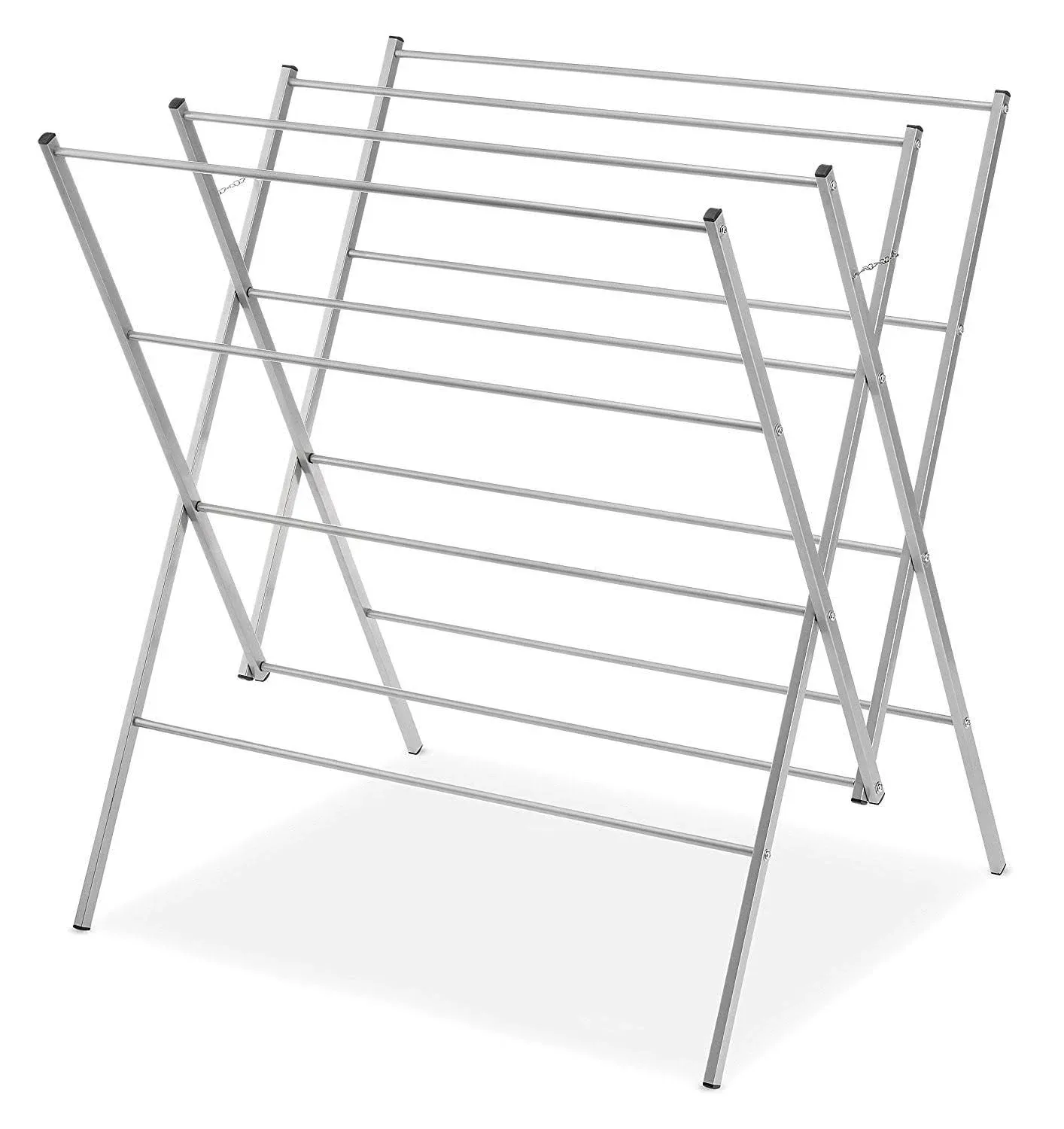 Whitmor Deluxe Folding Clothes Drying Rack, Silver