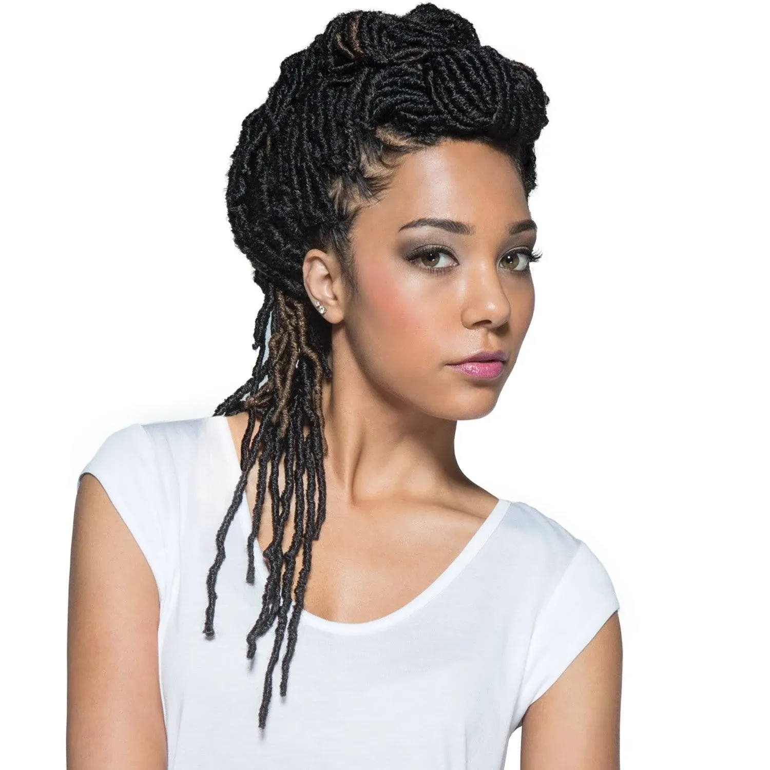 Bobbi Boss Synthetic Hair Crochet Braids African Roots Braid Collection Nu Locs 14" (6-PACK, 1B)