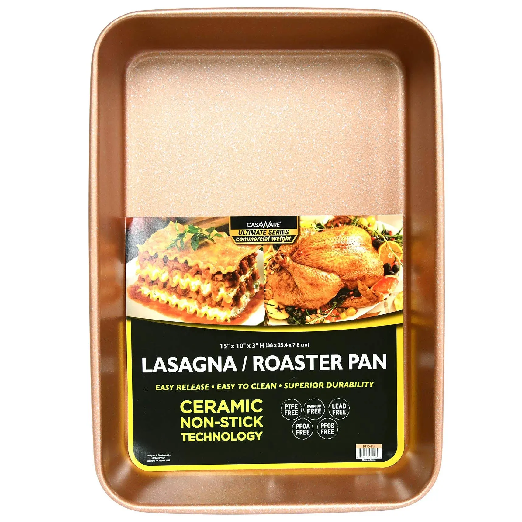 15 X 10 X 3inch Ultimate Series Commercial Weight Ceramic Nonstick Coated Lasagn