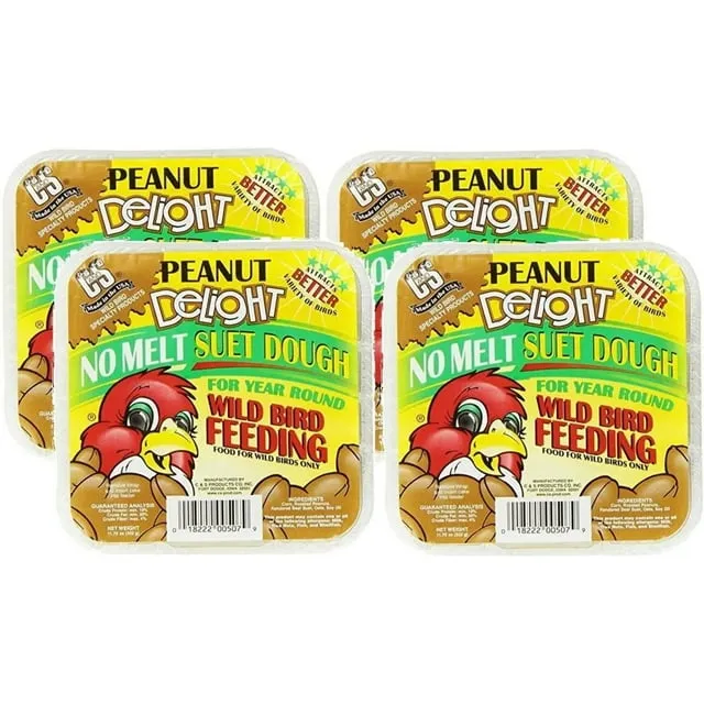 C&S Peanut Delight No Melt Suet Dough, 12/pack 11.75 Ounces