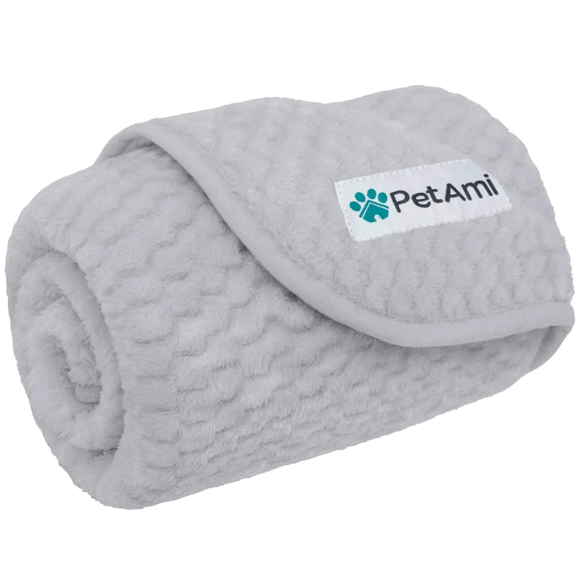 PetAmi Waterproof Dog Blanket, Leakproof Puppy Large (40x60), Light Gray 