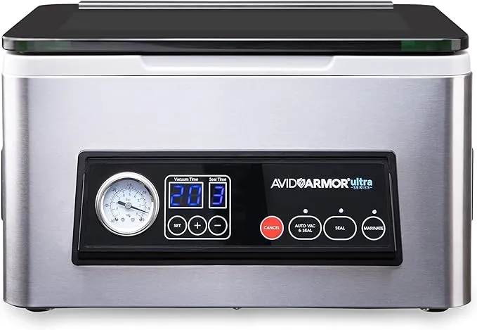 Avid Armor Ultra Series USV20 Food Chamber Vacuum Sealer System, Vacuum Food Sealer for Wet Foods, Vacuum Sealer Machine with 11.5-inch Vacuum Sealer Bar