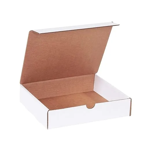 BOX USA Small Shipping Boxes 9"L x 8"W x 2"H, 50-Pack | Cardboard Box Crush-Proof Carton for Mailing, Storing, Package, Gifts, Crafts, Business or Home, White 9x8x2 982