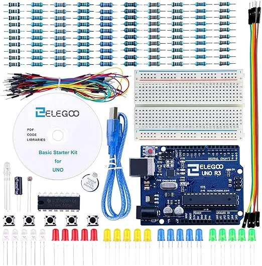 ELEGOO UNO Project Basic Starter Kit with Tutorial and UNO R3 Compatible with Arduino IDE