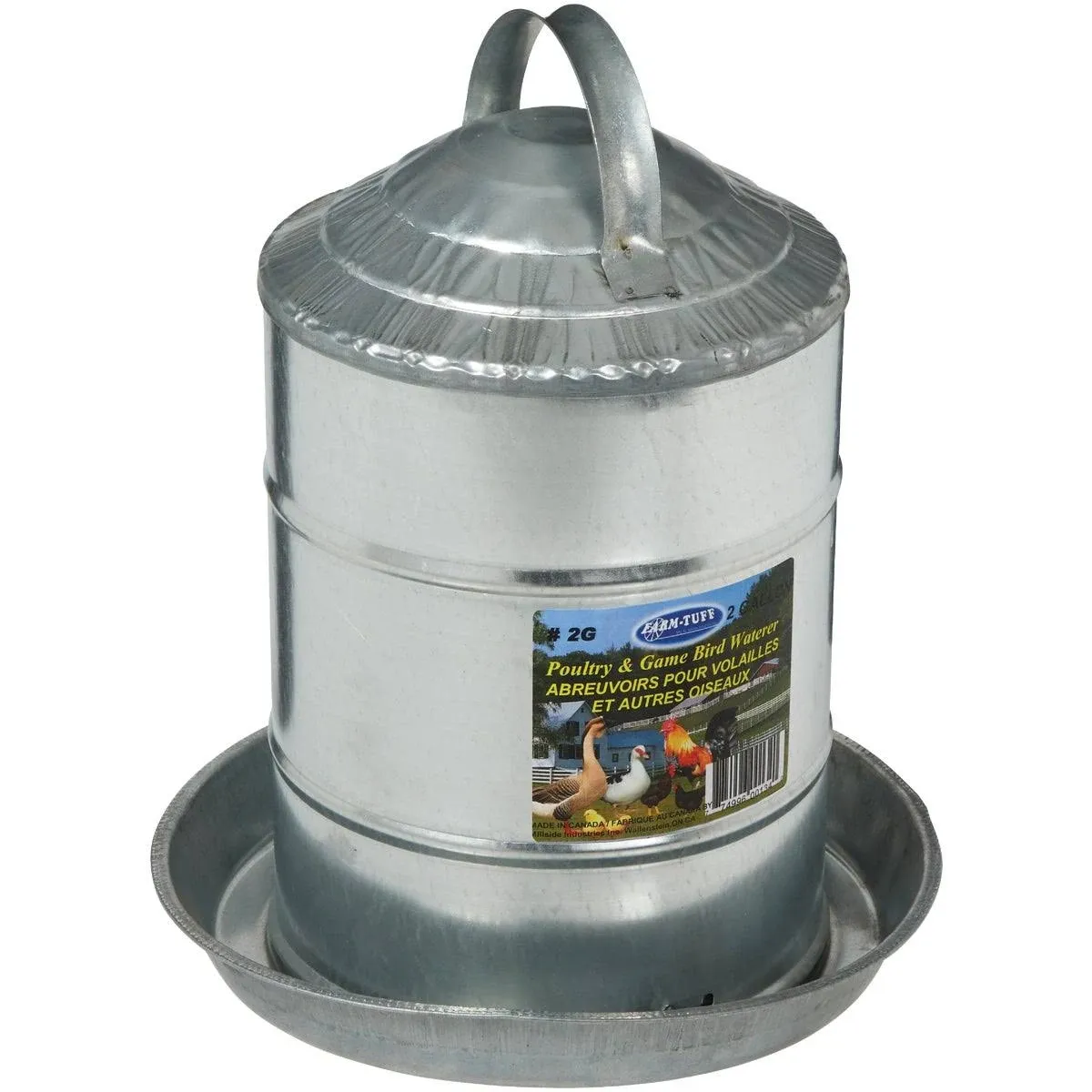 Millside Industries - Galvanized Poultry Fountain 2 Gallon