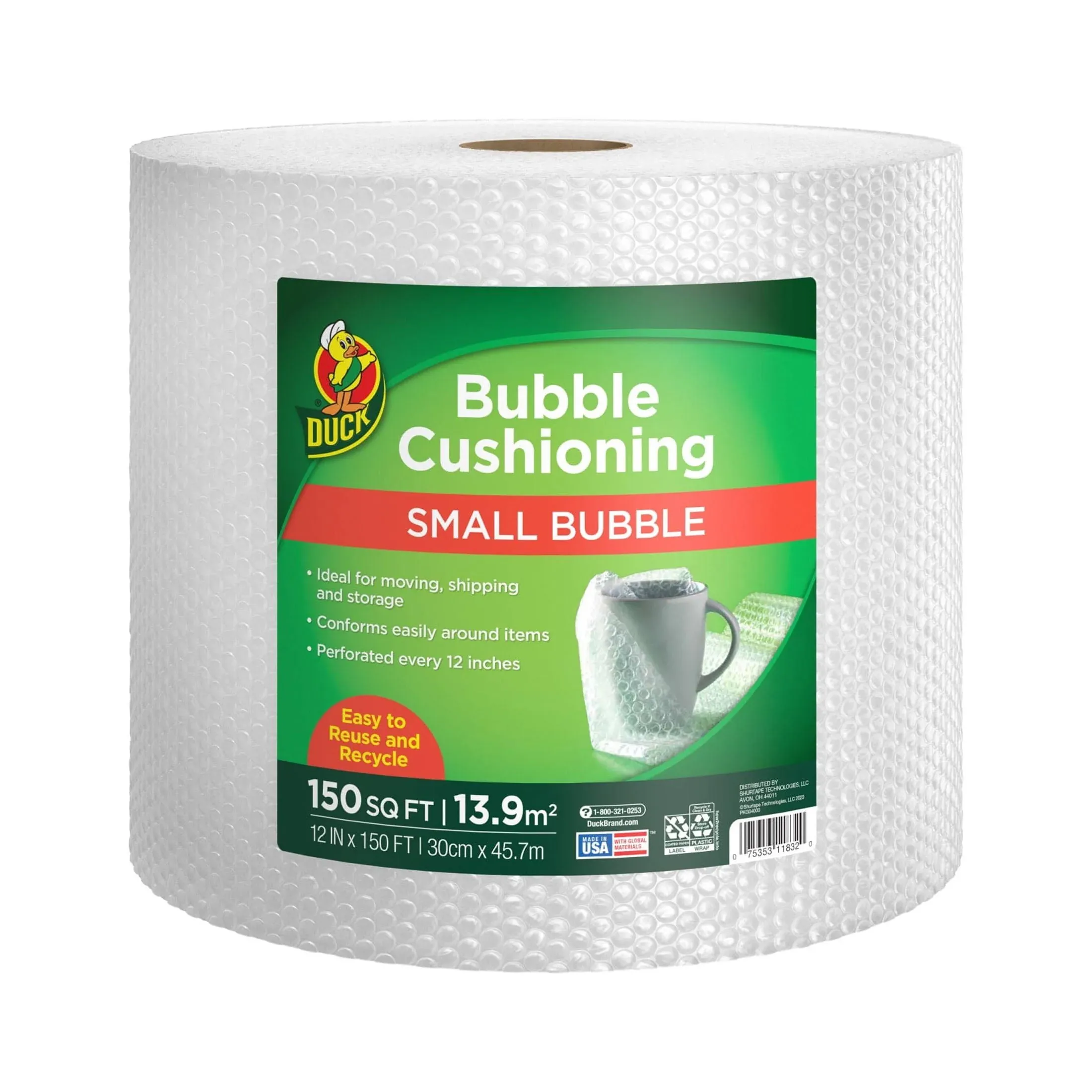 Duck 90% Recycled Content Bubble Wrap Cushioning