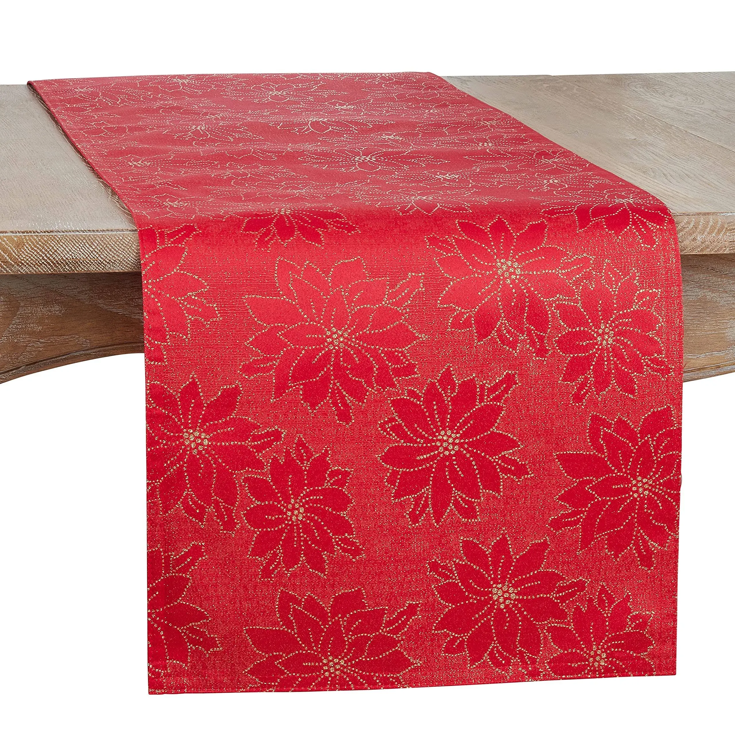 Poinsettia Design Table Runner