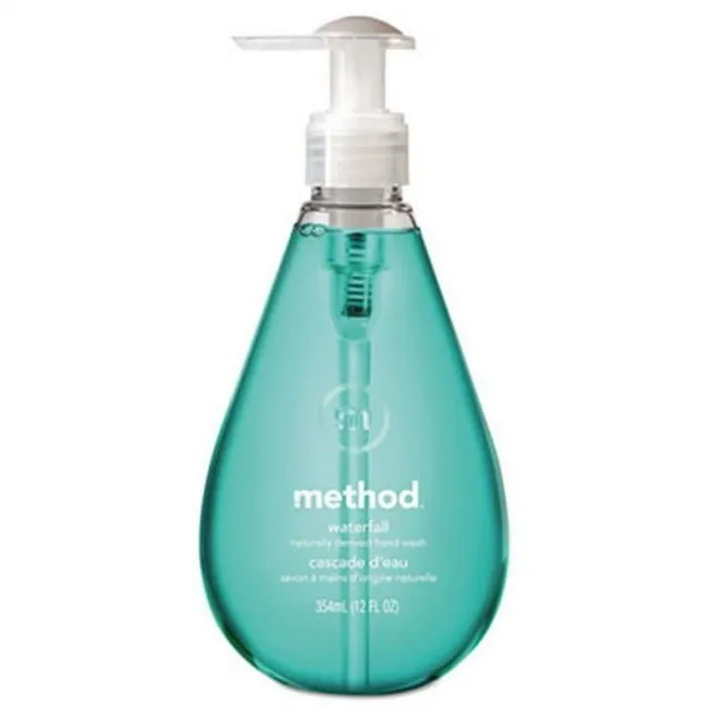 2 Method Waterfall Scent-Naturall<wbr/>y Derived Gel Hand Wash Soap 12 oz Each New