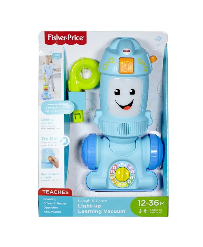 Fisher-Price Laugh & Learn Toddler Toy Light-Up Learning Vacuum Musical Push Along For Pretend Play Ages 1+ Years