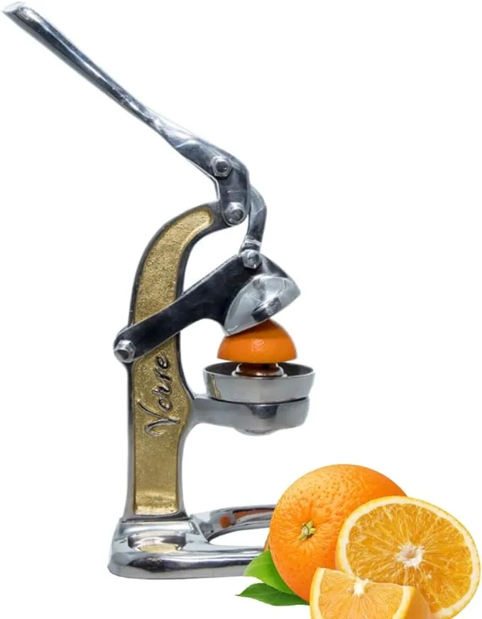 Artisan Crafted Cast Aluminum Professional Grade Manual Hand Press Juicer For Fresh Squeezed Orange, Lemon, Lime, Grapefruit and Citrus Fresh Morning Drinks, Cocktails, or Cooking by Verve CULTURE - Red