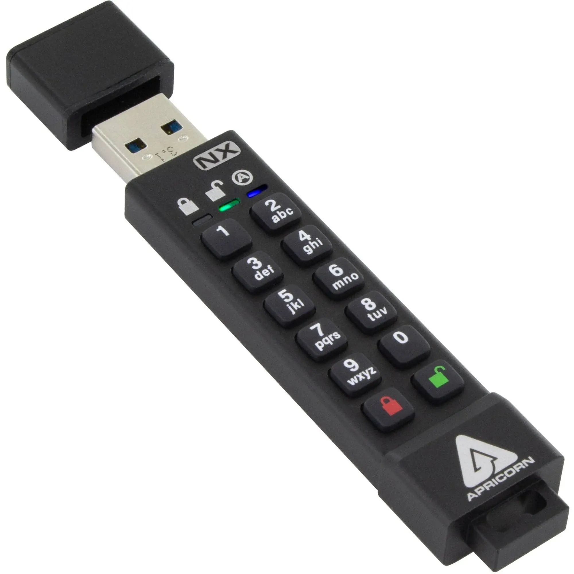 Apricorn ASK3-NX-16GB Aegis Secure Key 3NX USB 3.0 Flash Drive, 16GB, 256-bit AES Encryption