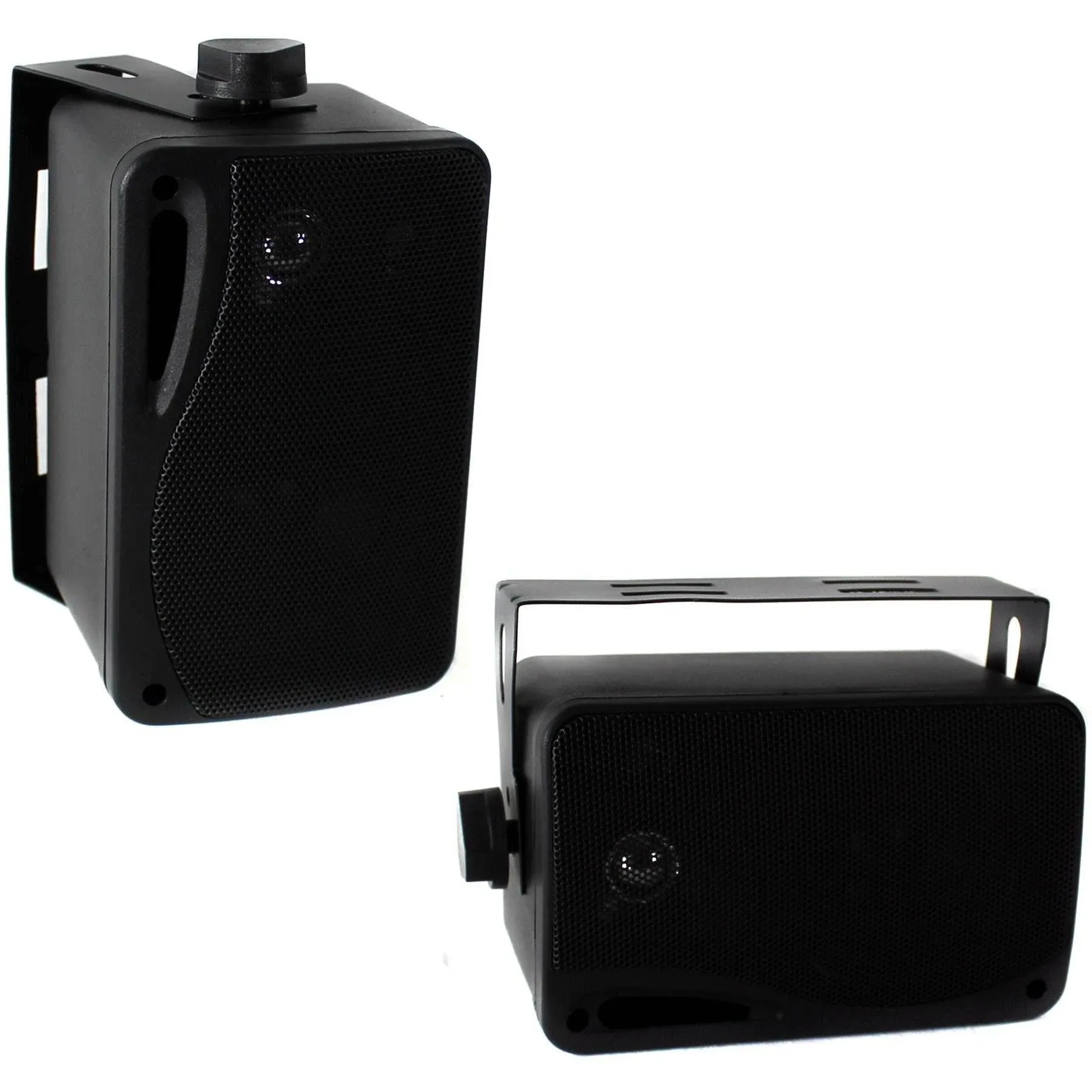 Pyle PLMR24B 3.5", 200-Watt, 3-Way Weatherproof Mini-Box Speaker System (Black)