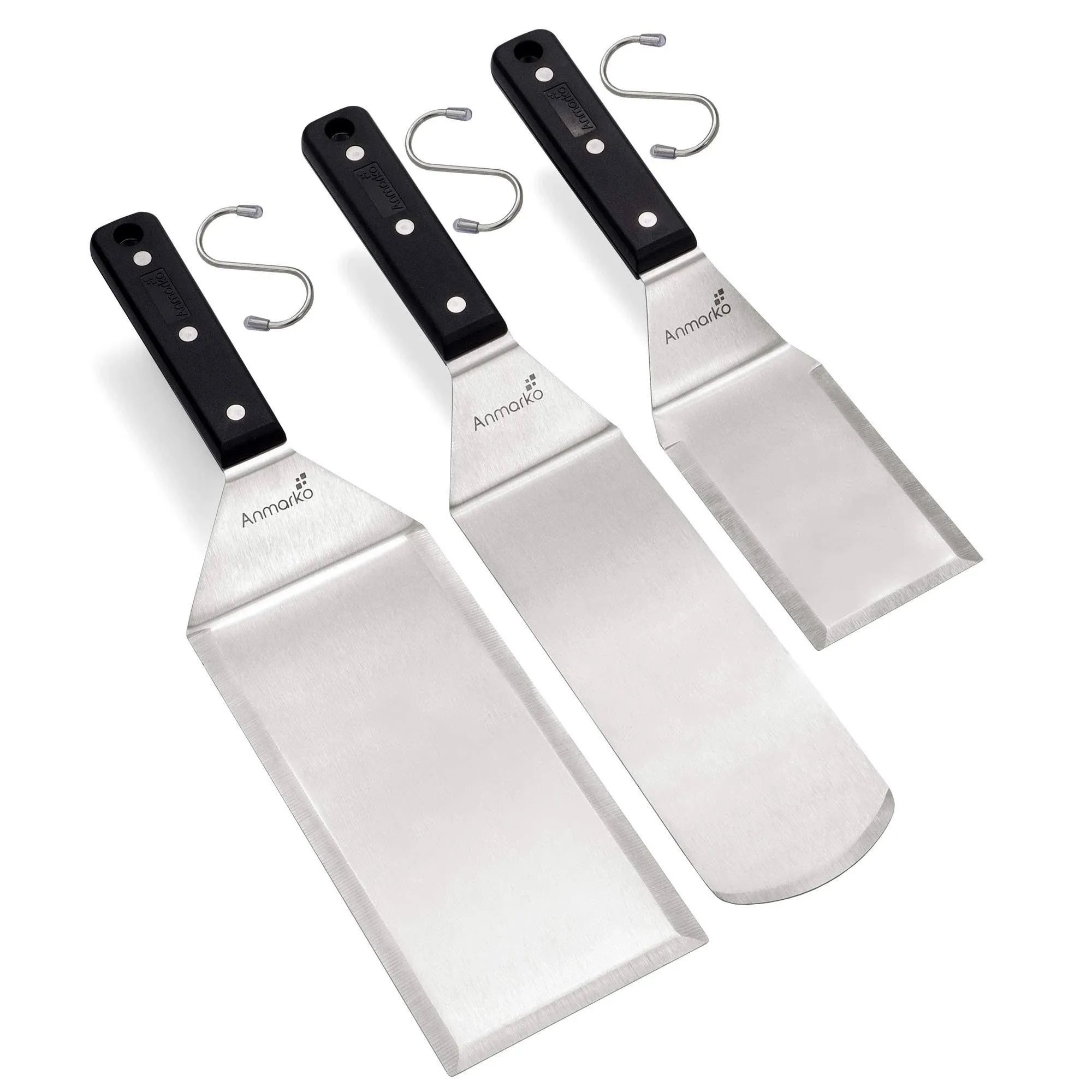 Griddle Spatula Set Stainless Steel Metal Spatula And Griddle Scraper Heavy Spat