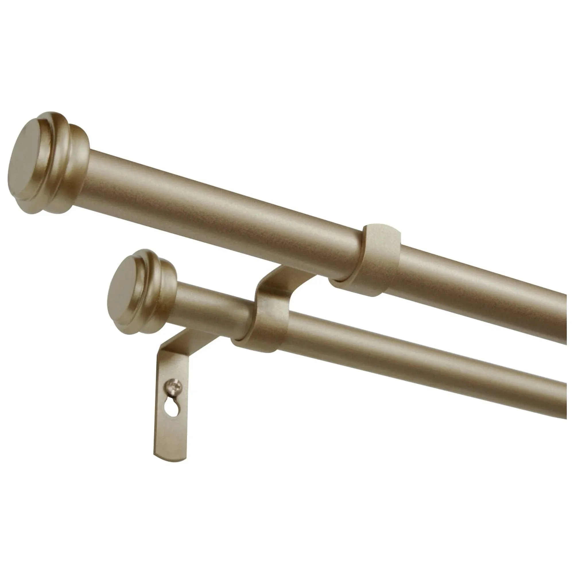 ATI Home Topper Double Curtain Rod and Finial Set