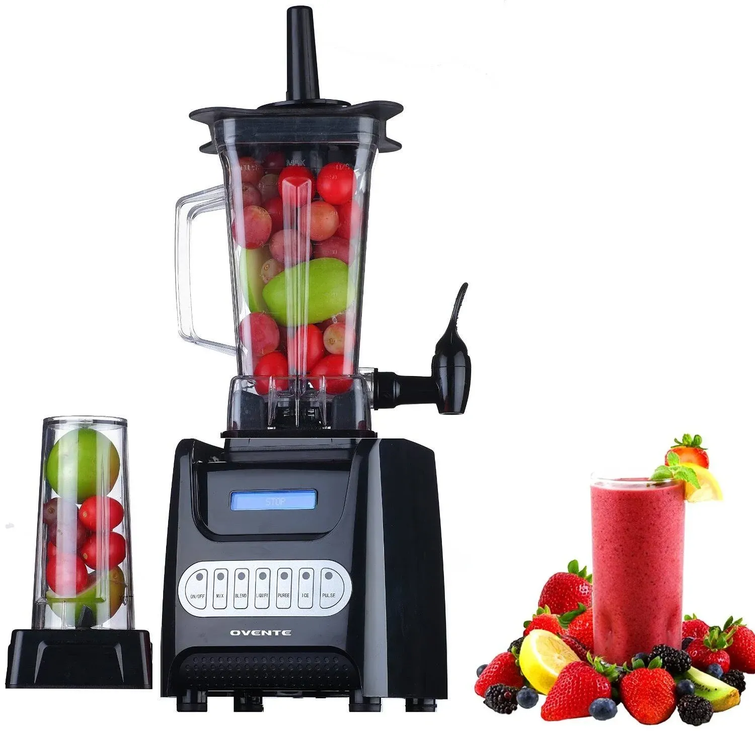 Ovente Blender 1.5L+6-Speed+P<wbr/>ortable+Easy To Clean+Stainles<wbr/>s Steel Blade Black