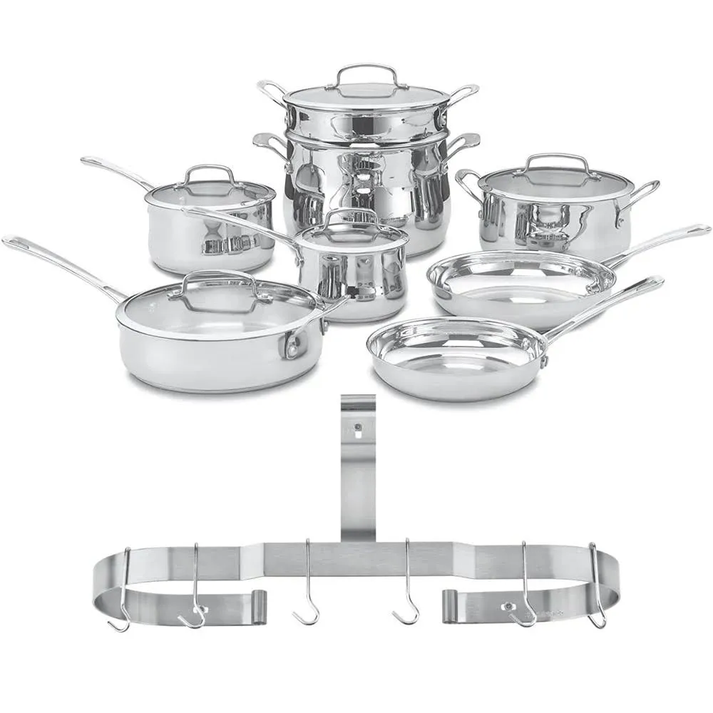 Cuisinart Contour Cookware Set, Stainless, 13 Piece