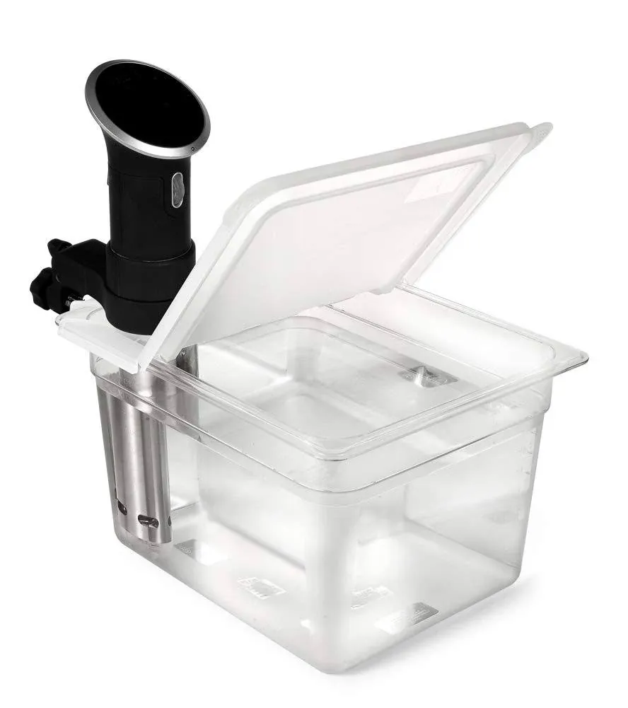 Sous Vide Container 12 Quart EVC-12 with Collapsible Hinge Lid Compatible...