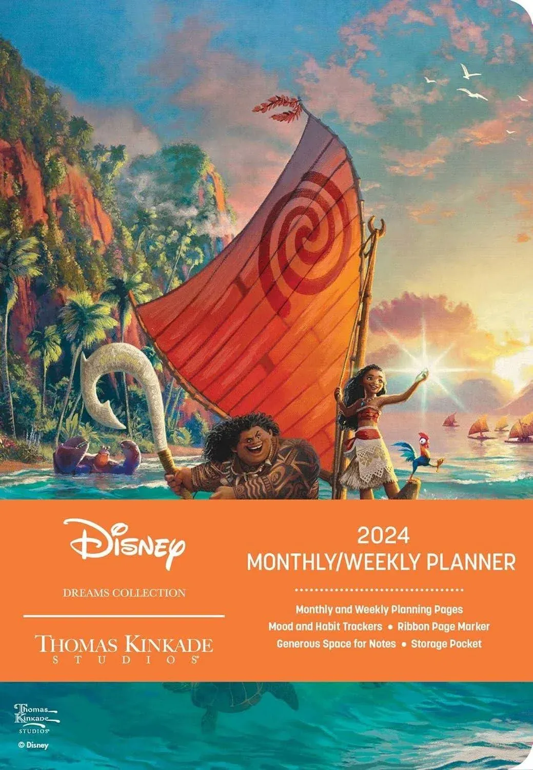 Disney Dreams Collection by Thomas Kinkade Studios 2024 Calendar : Moana, Pap...