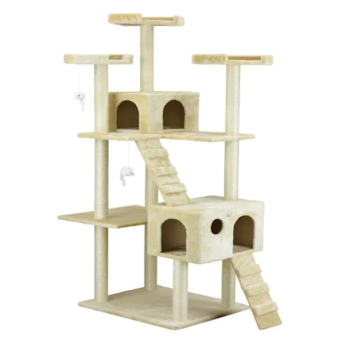 Go Pet Club F2040-Beige 72 in. Beige Cat Tree