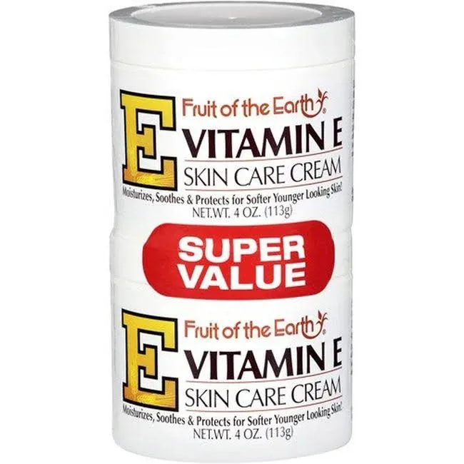 Fruit of the Earth Vitamin E Skin Care Cream Super Value, 4 Oz., 2 Pack