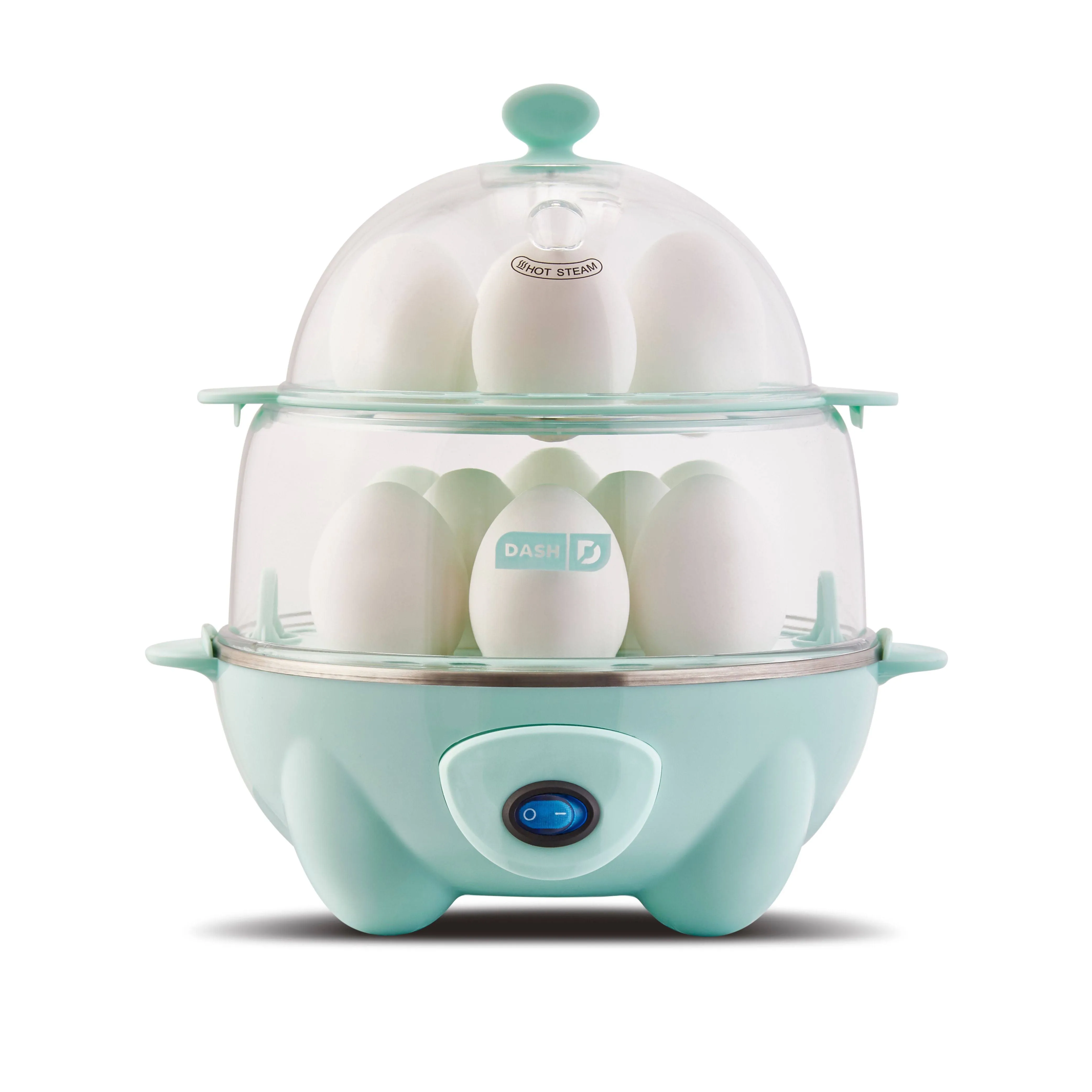 Deluxe Rapid Egg Cooker Steamer 12 Capacity, with Auto Shut off Feature - Aqua