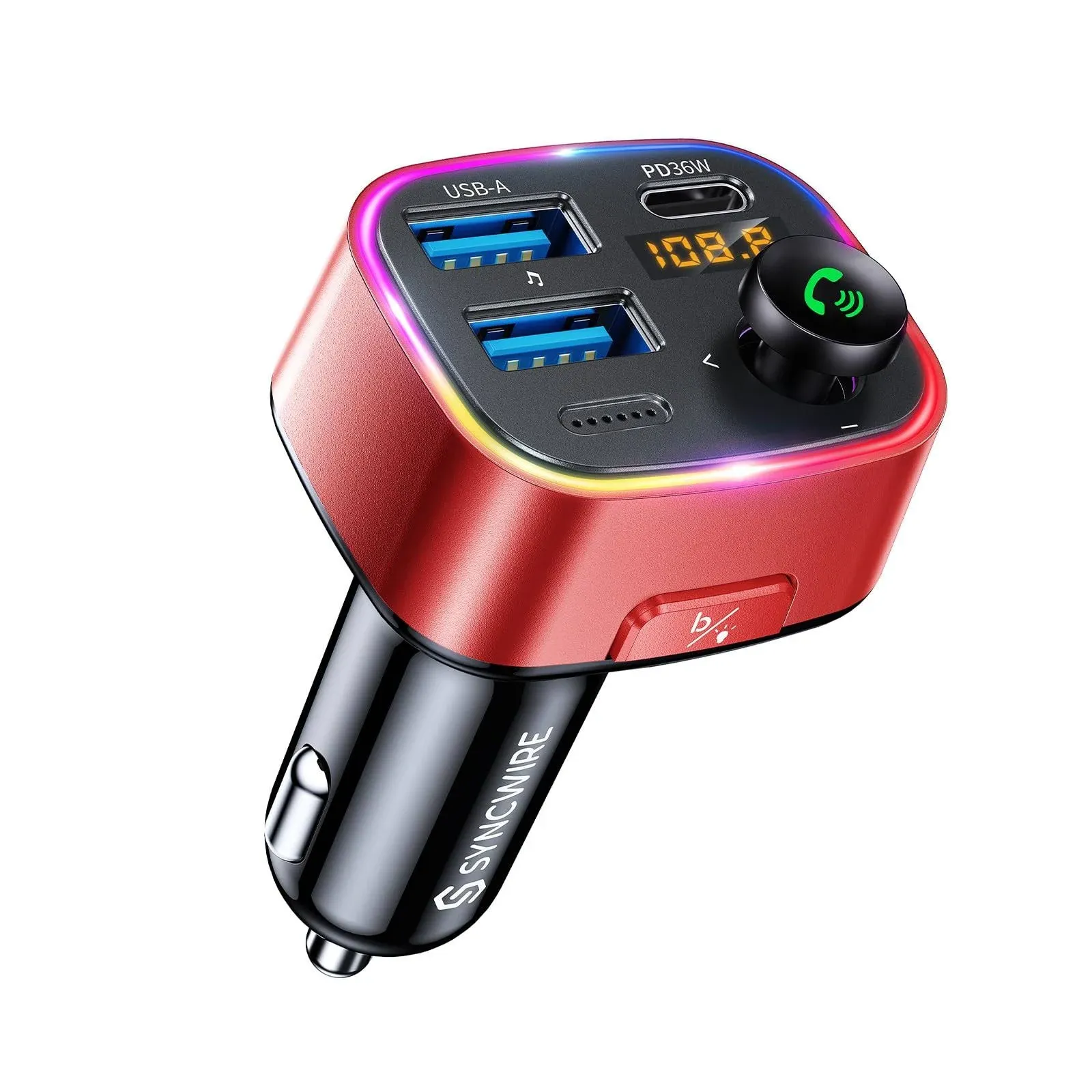 Bluetooth 5.4 FM Transmitter 48W - Efficient Car Charging