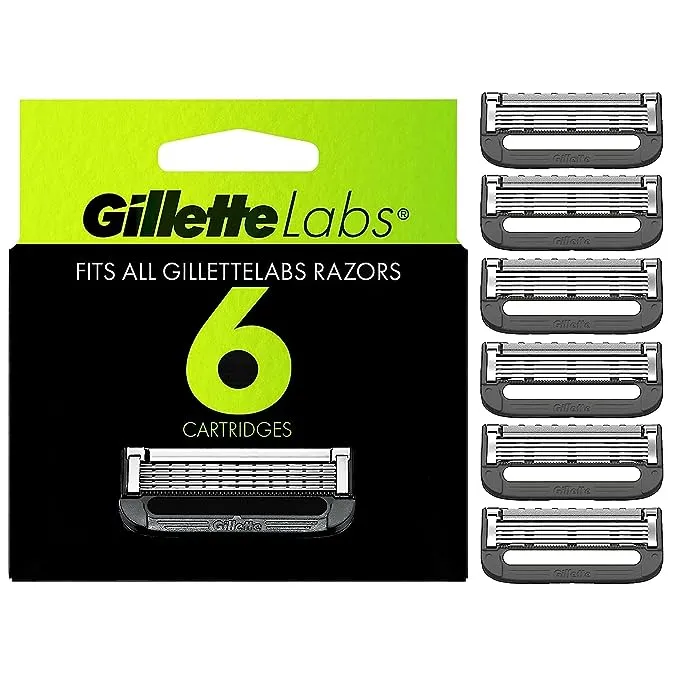 GilletteLabs Razor Blade Refills by Gillette - Compatible with Exfoliating Razor and Heated Razor