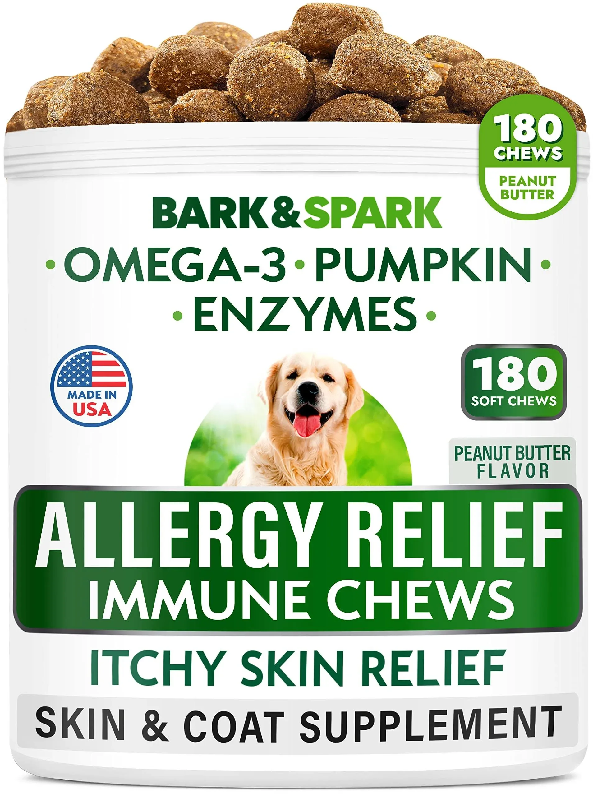 Allergy Relief Immune Chews, Itchy Skin Relief, For Dogs, 120 Soft Chews, 9.3 oz