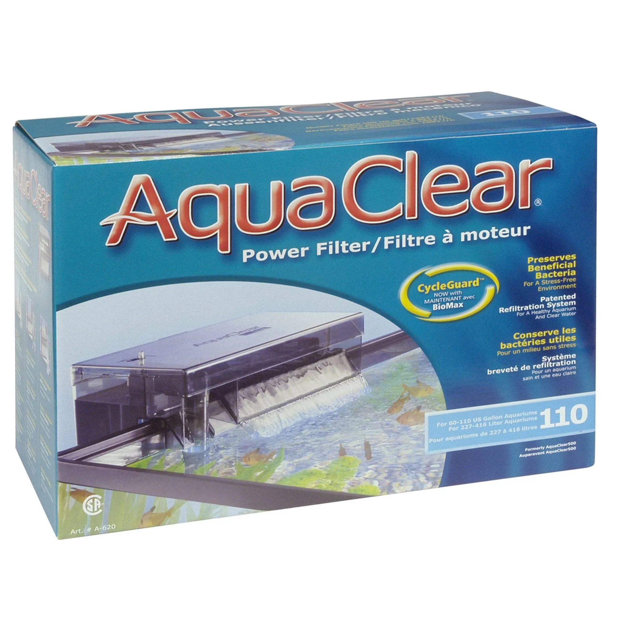 AQUACLEAR 20 POWER FILTER W/ MEDIA 5-20 GALLON AQUAIURMS - FREE SHIPPING!!!