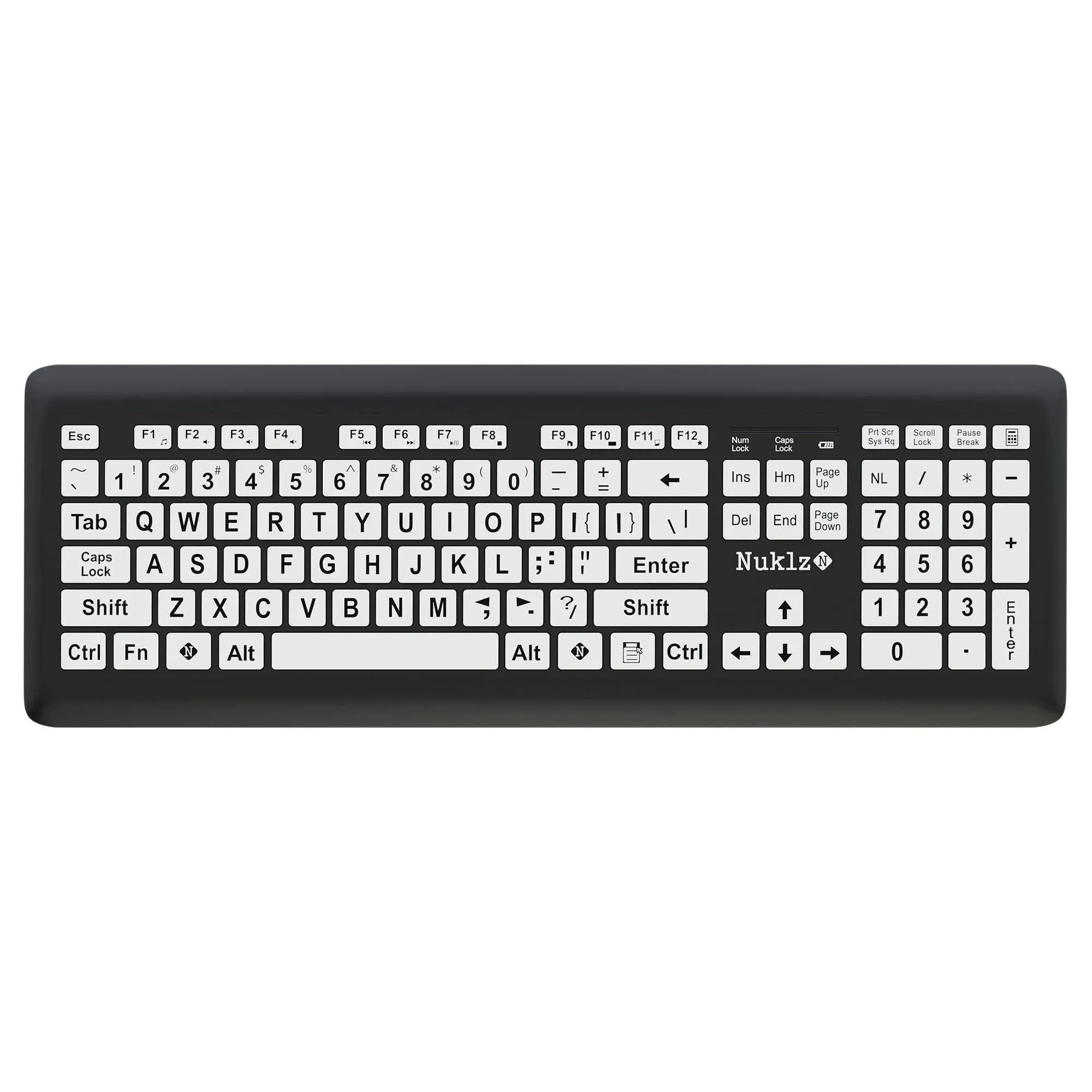 Nuklz N Magnus 325 | Wireless Large Print Full Size Computer Keyboard | High ...