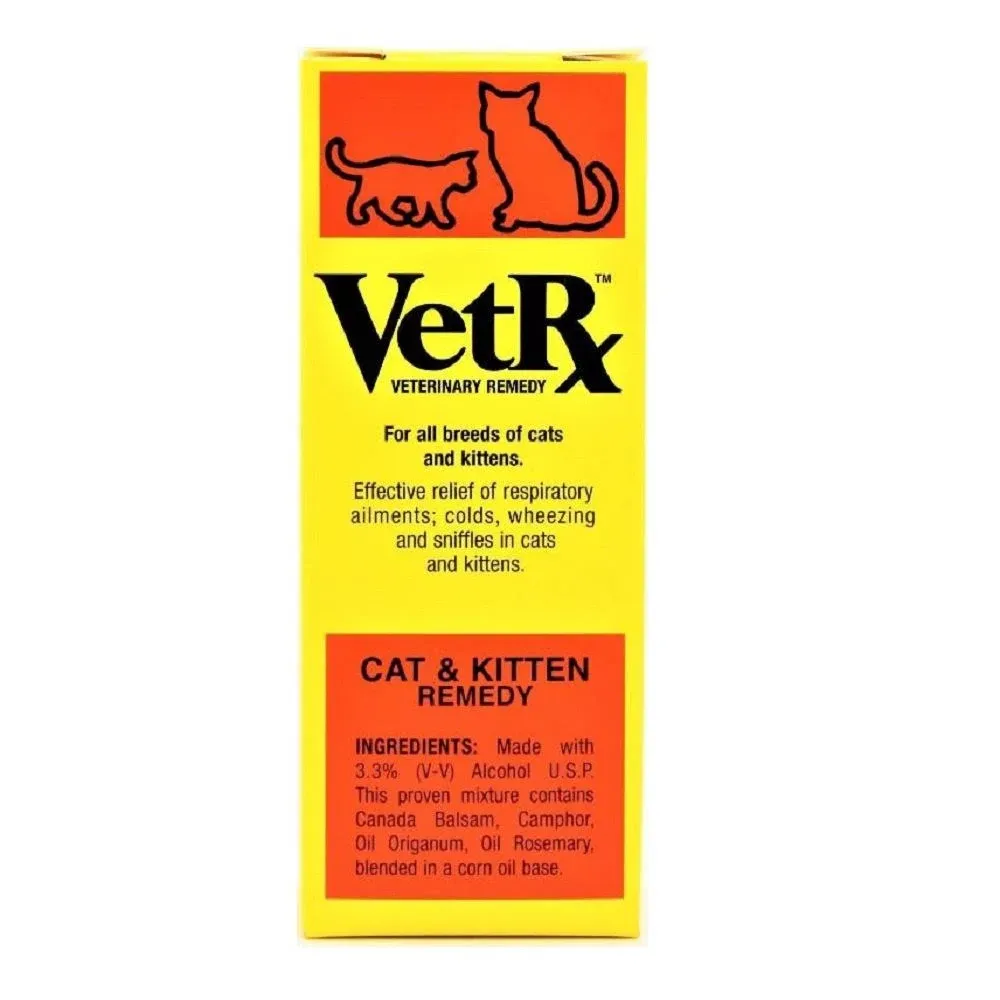 VetRx Cat & Kitten 2 oz - Sneezing Cold Cough - Respiratory Ailments - Allergies