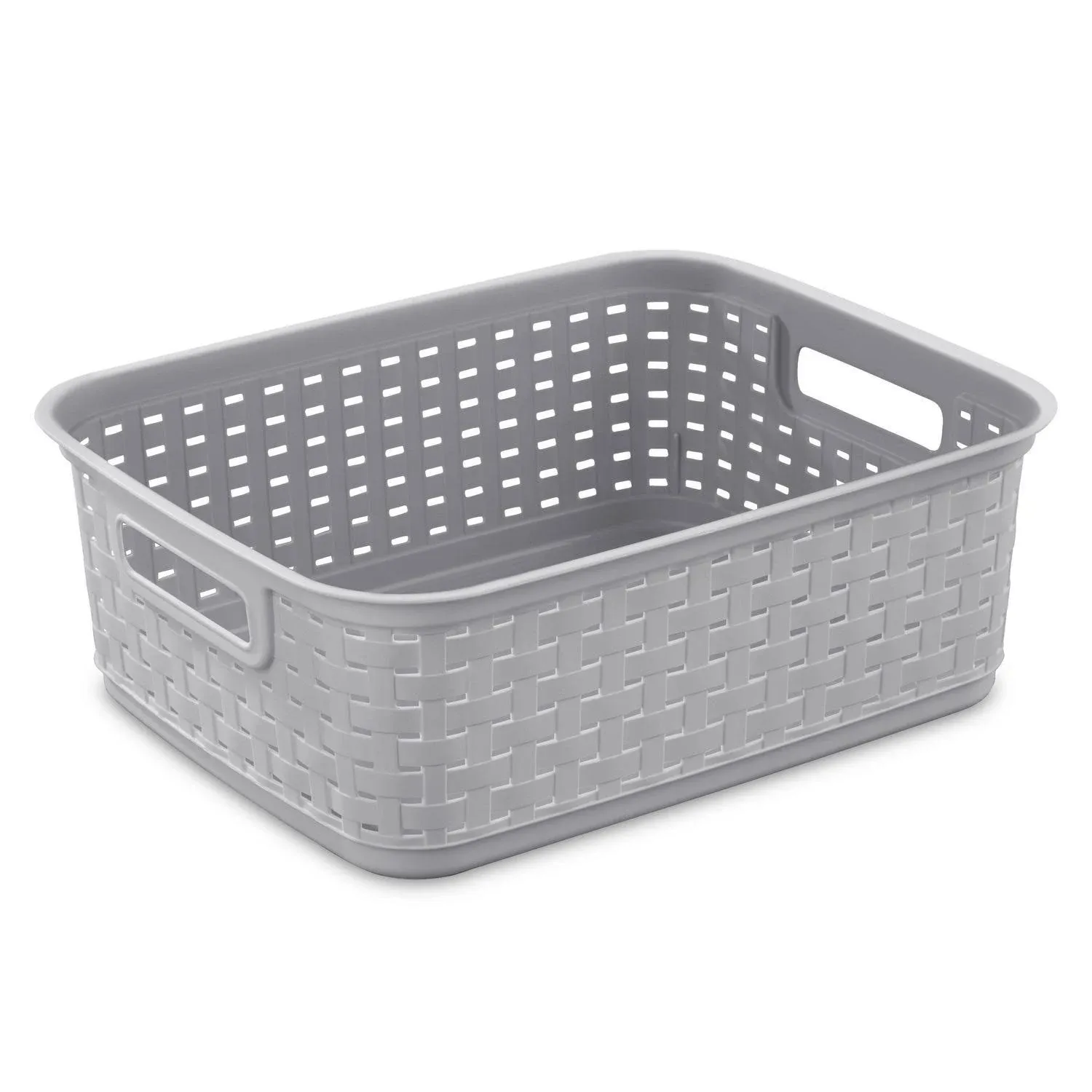 Sterilite Short Weave Grey Cement Basket