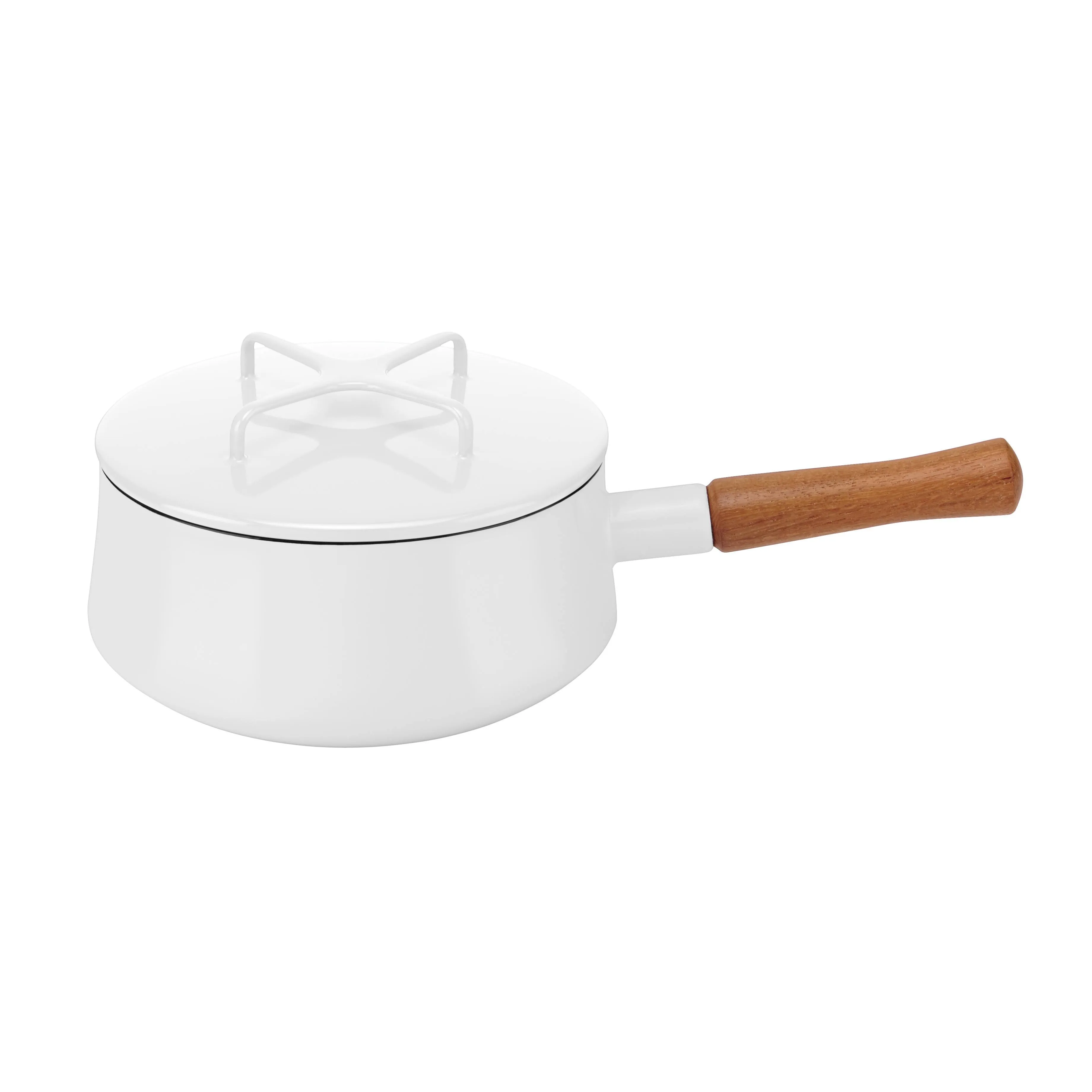 DANSK KOBENSTYLE White 2-Quart Saucepan With Wood Handle NIB