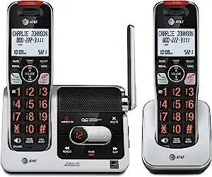 AT&T BL102-3 DECT 6.0 3-Handset Cordless Phone for Home with Answering Machine, Call Blocking, Caller ID Announcer, Audio Assist, Intercom, and Unsurp