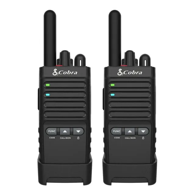 Cobra PX655 Pro Business 2W FRS Two-Way Radios (2-Pack) IPX4 Waterproof Walkie Talkies, up to 42 miles, 300,000 Sq ft. & 25 Floors, 22 Channels