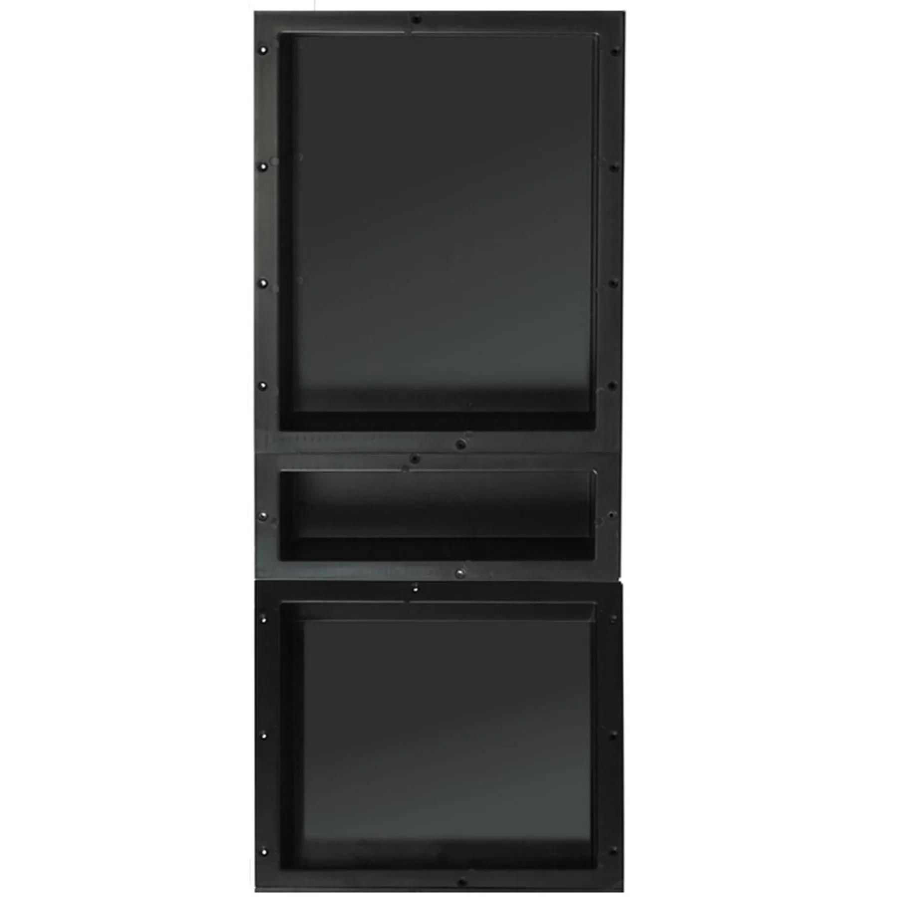 Tile Redi RNT1620S-6-14 Redi NICHE Triple Recessed Shelf Black