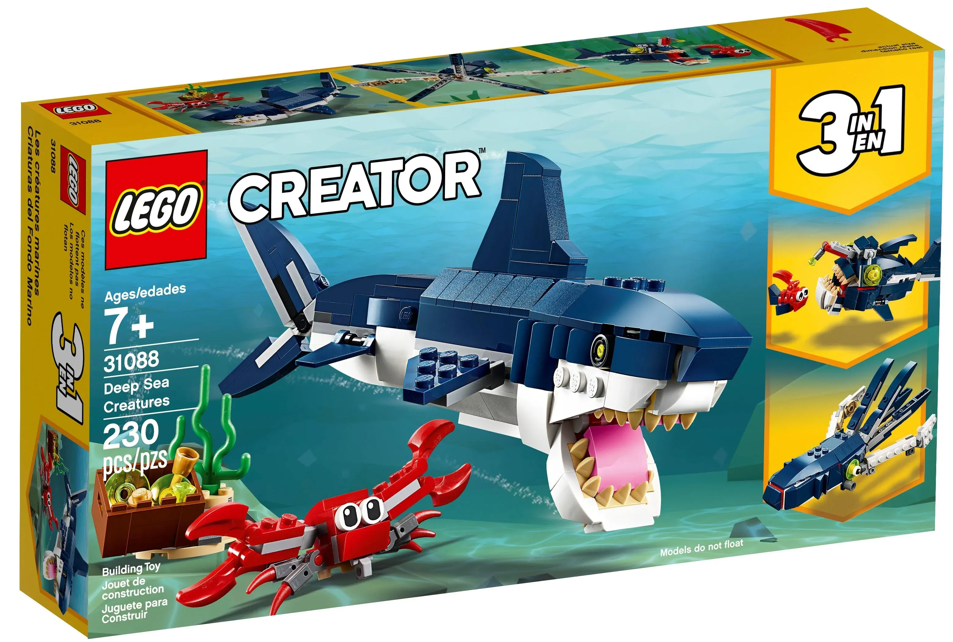 LEGO® Creator 3in1 Deep Sea Creatures 31088 (230 Pieces) Ages 7+