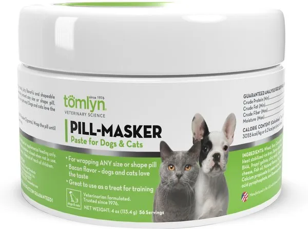 Tomlyn Pill-Masker for Dogs & Cats, Bacon Flavor, Fits All Pill Shapes and Sizes, 4 oz.