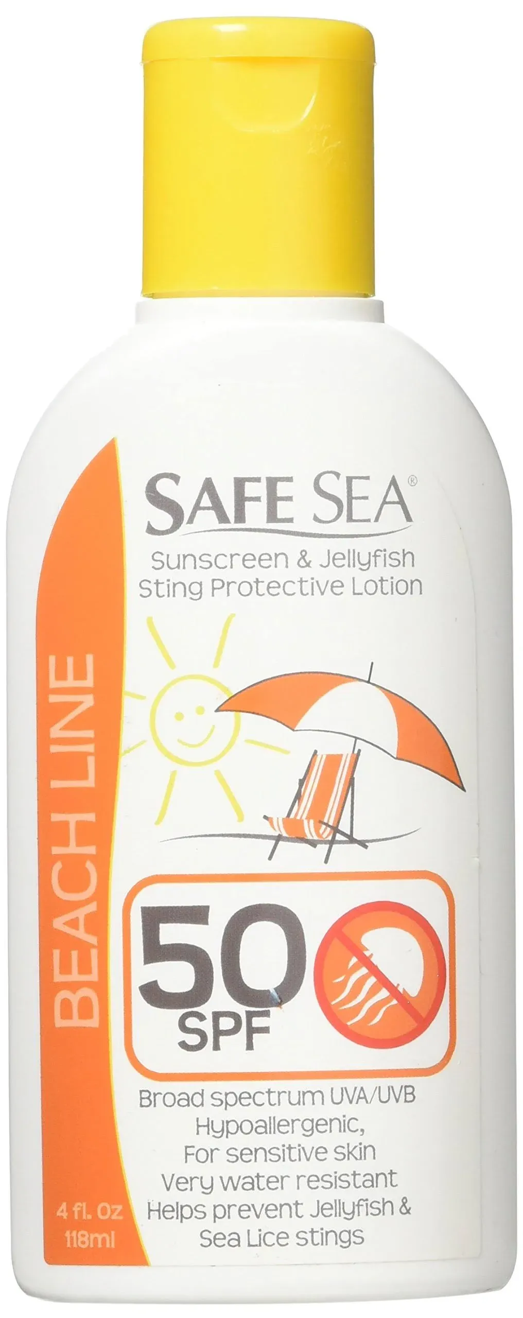 Safe Sea Anti-Jellyfish Sting Protective Lotion - Sunscreen - Sunblock - Sea Lice - Jelly Fish - 50SPF Adults (50SPF Adults)