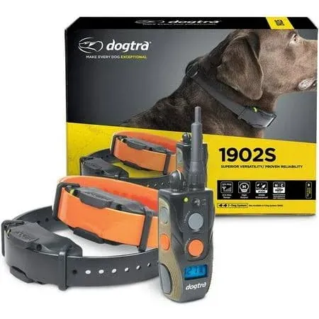 Dogtra 1900s Series Ergonomic 3/4-Mile Ipx9k Waterproof High-Output Remote Dog Training Outdoor E-Collars(Pack of 2)