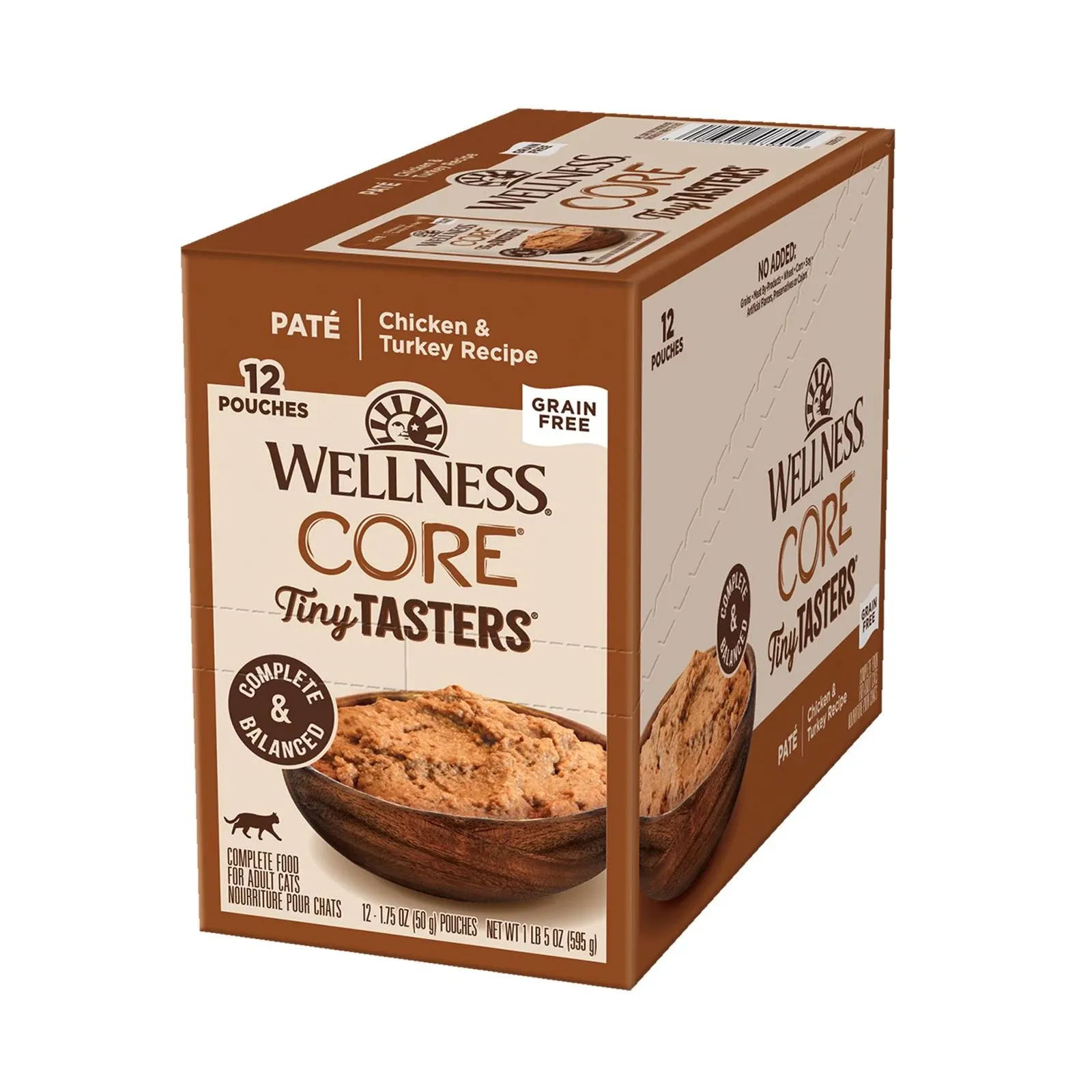 Wellness Core Tiny Tasters Chicken & Turkey Pate Wet Cat Food - 1.75 oz, Case of 12