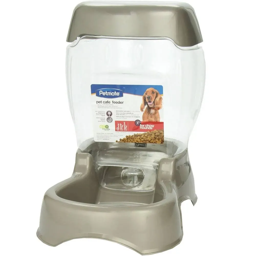 Petmate Pearl Pet Cafe Feeder, Beige, 6 lb Capacity