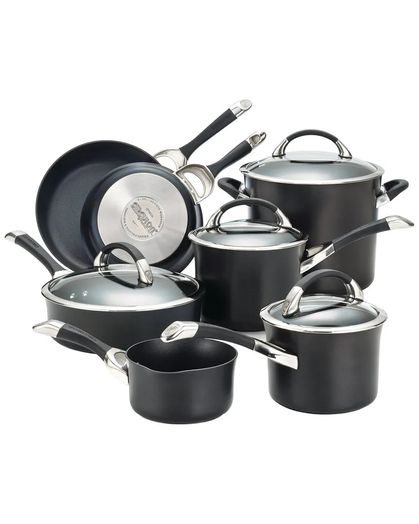 Circulon Symmetry Hard Anodized Nonstick 11-Piece Cookware Set, Black