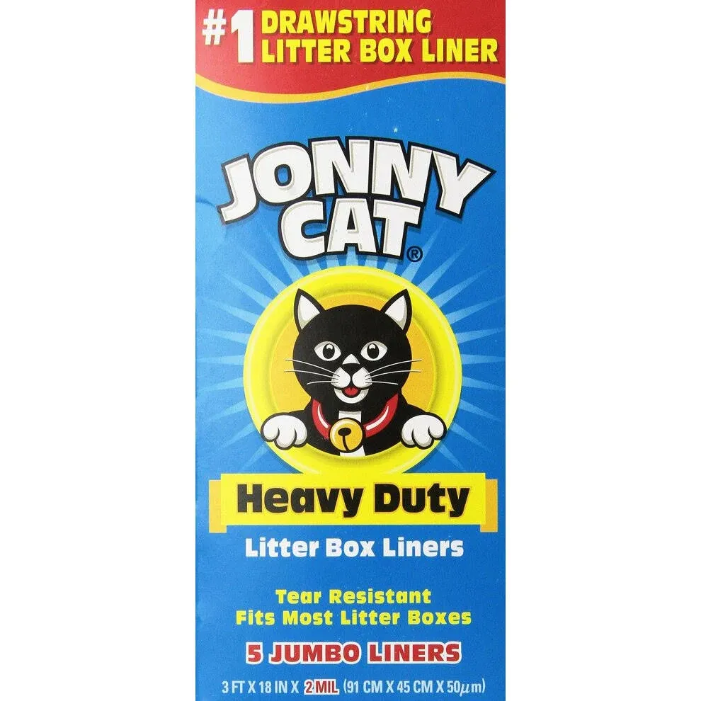 Jonny Cat Heavy Duty Litter Box Liners, Jumbo, 5 Liners-Box