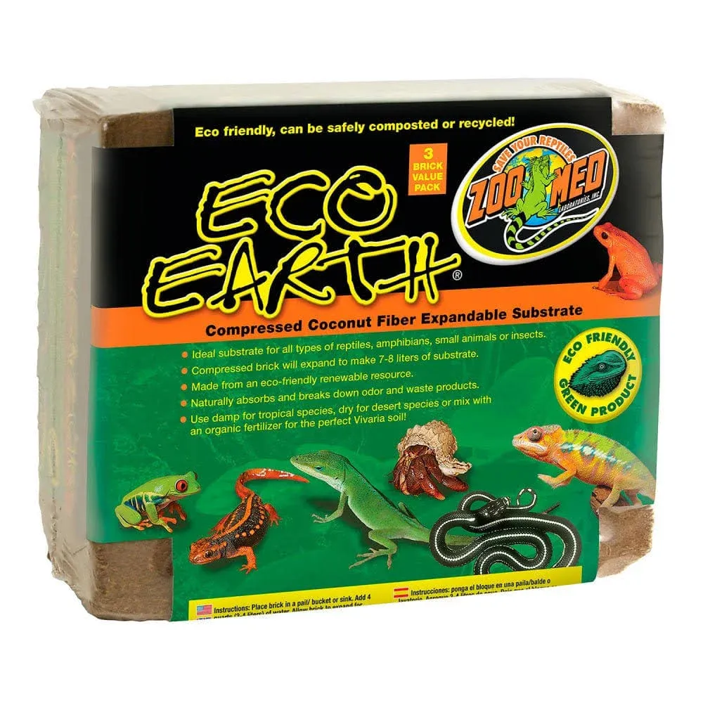 Zoo Med Eco Earth Compressed Coconut Fiber Substrate