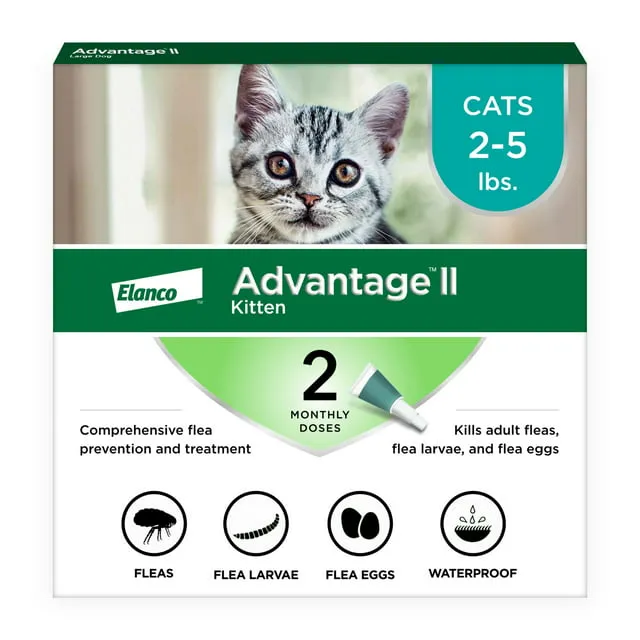 Advantage II Flea Spot Treatment for Cats, 2-5 lbs